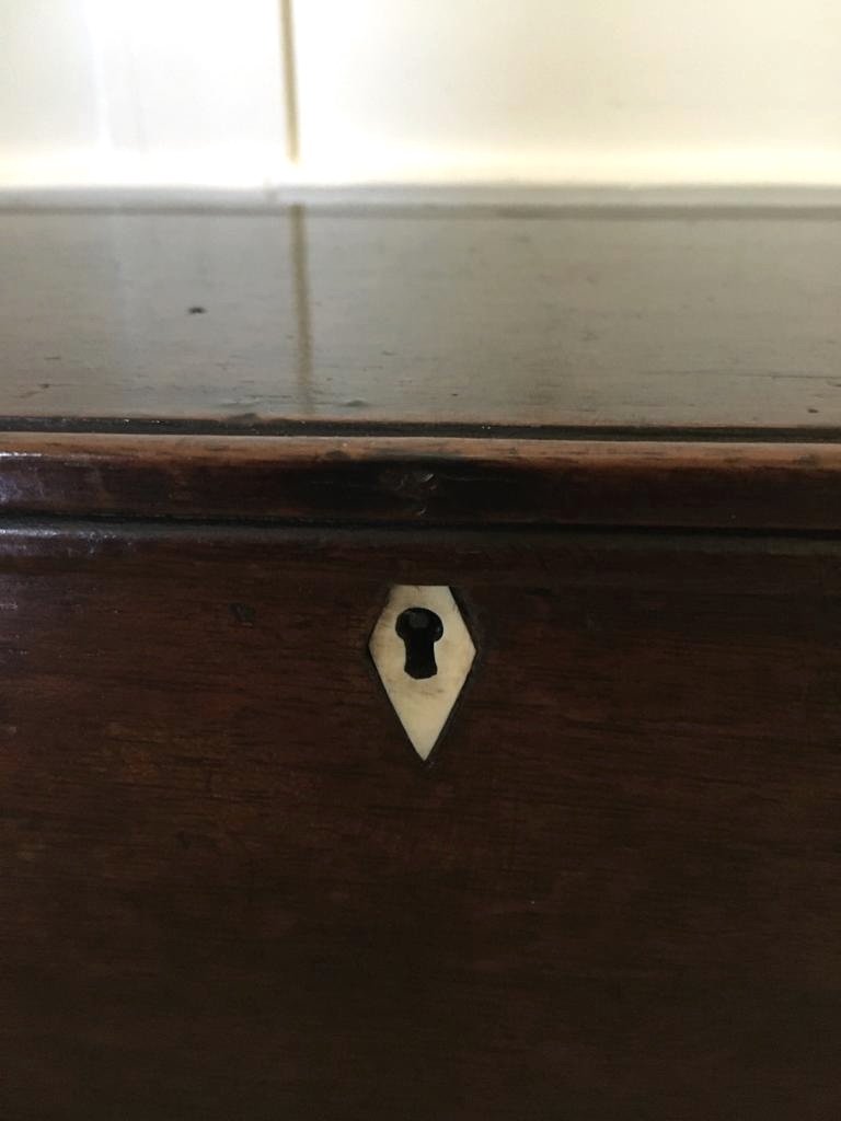 George III Antique Mahogany Tea Caddy - Image 7